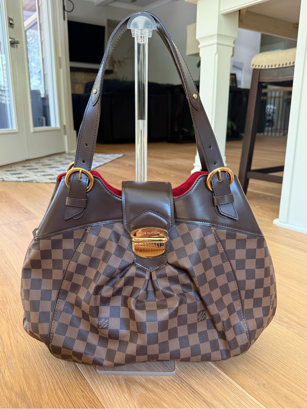 Louis Vuitton Brown Damier Canvas Sistina GM Shoulder Handbag